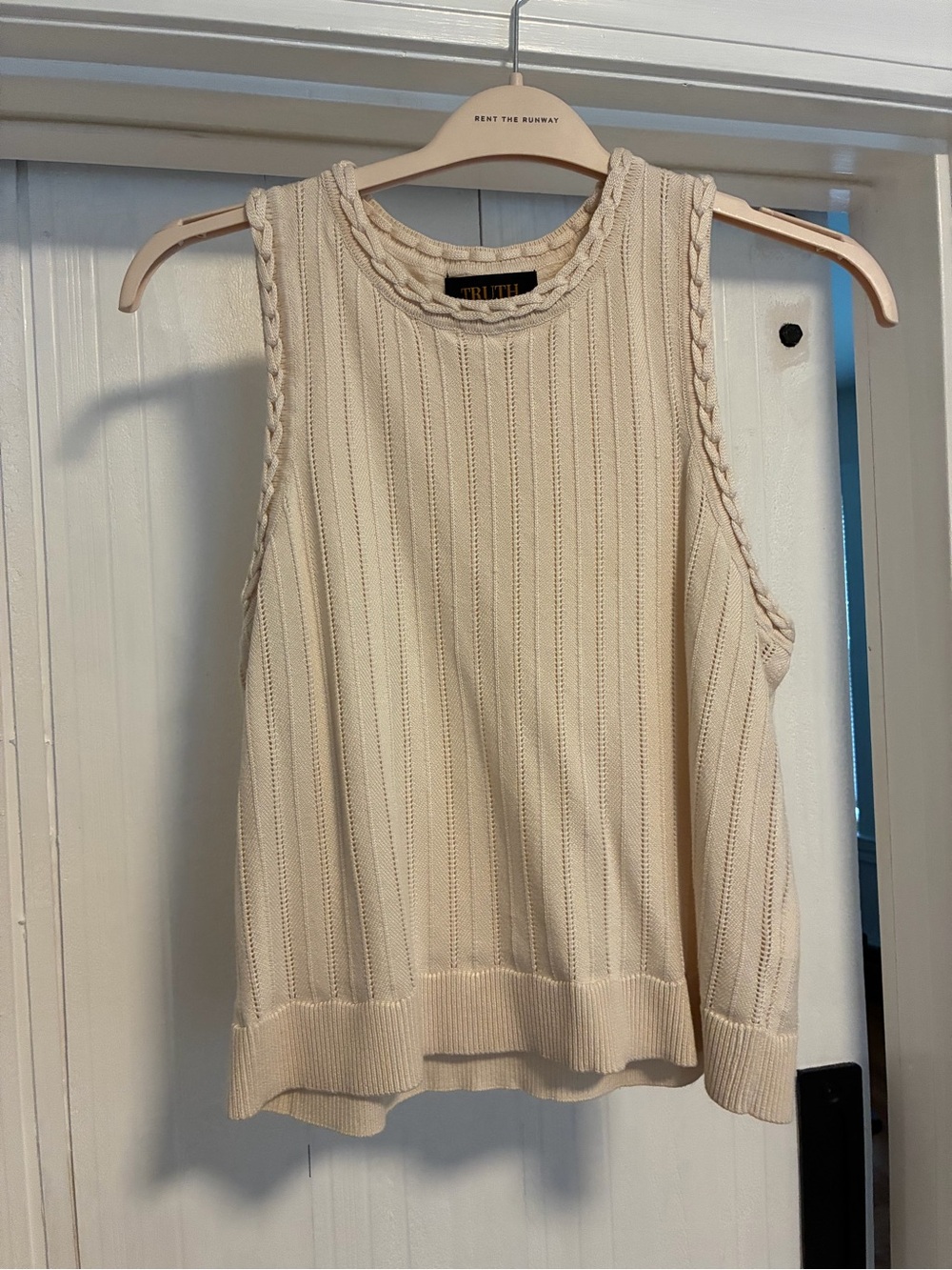Truth Cable Knit Tank in Cream